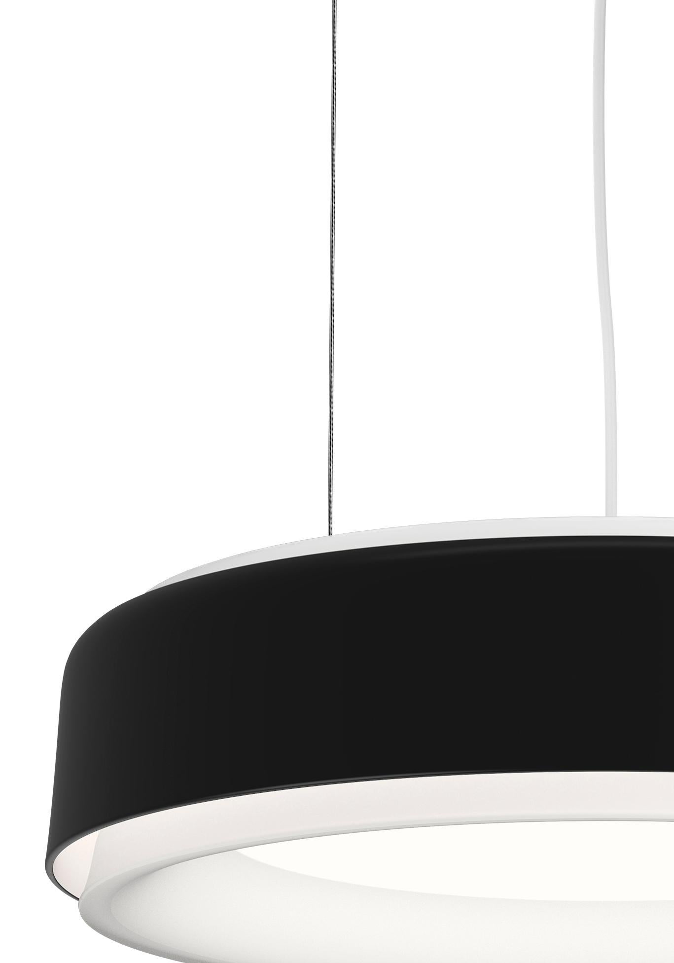 Contemporary 'LP Grand Suspended' Pendant Lamp for Louis Poulsen in Matte Black For Sale