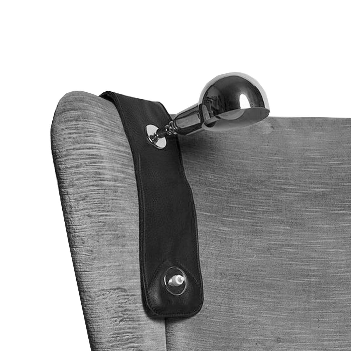 Metal LP01 by Luigi Caccia Dominioni Azucena 1970s Italian Design Armchair Silver Lamp