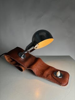 LP01 lamp by Luigi Caccia Dominioni in leather, Azucena, 1979