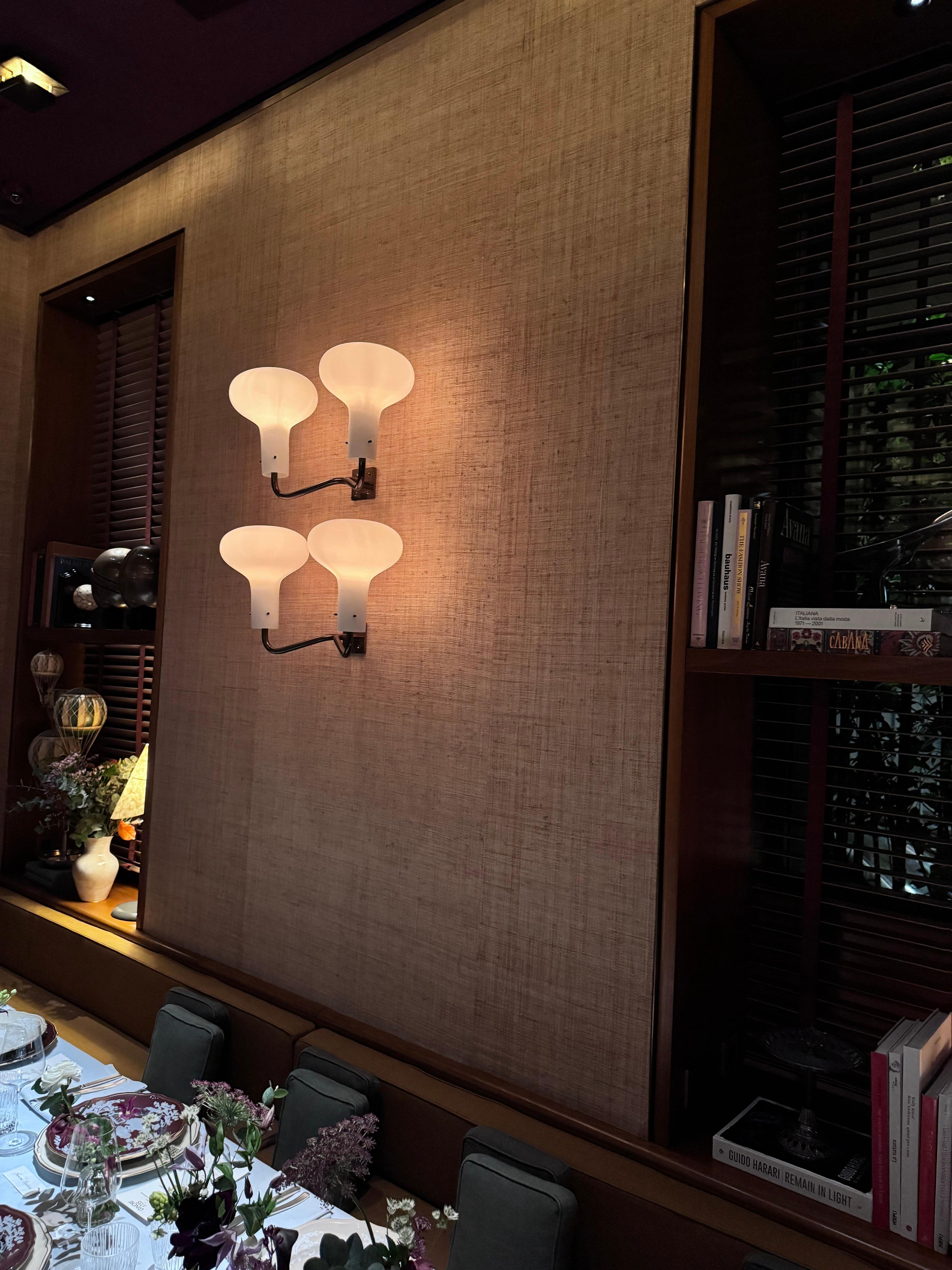 Mid-Century Modern Lp12 wall applique by Ignazio Gardella for Azucena , 1960's Italian Lighing For Sale
