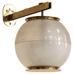 LP7 glass and brass wall lamp by Ignazio Gardella for Azucena, Italy, 1955