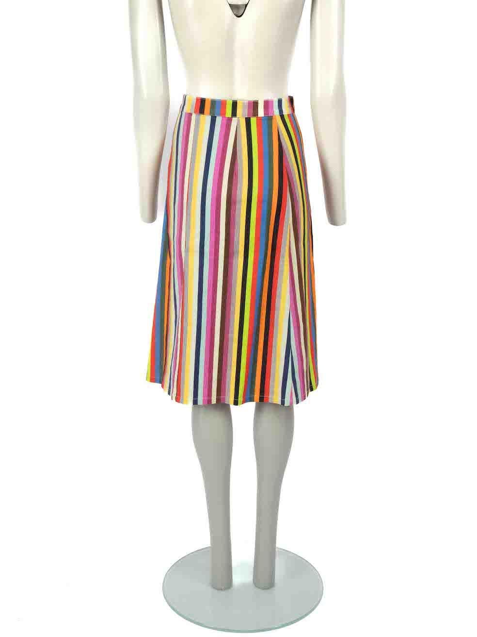 LPA Striped Button Up Midi Skirt Size S In Good Condition For Sale In London, GB