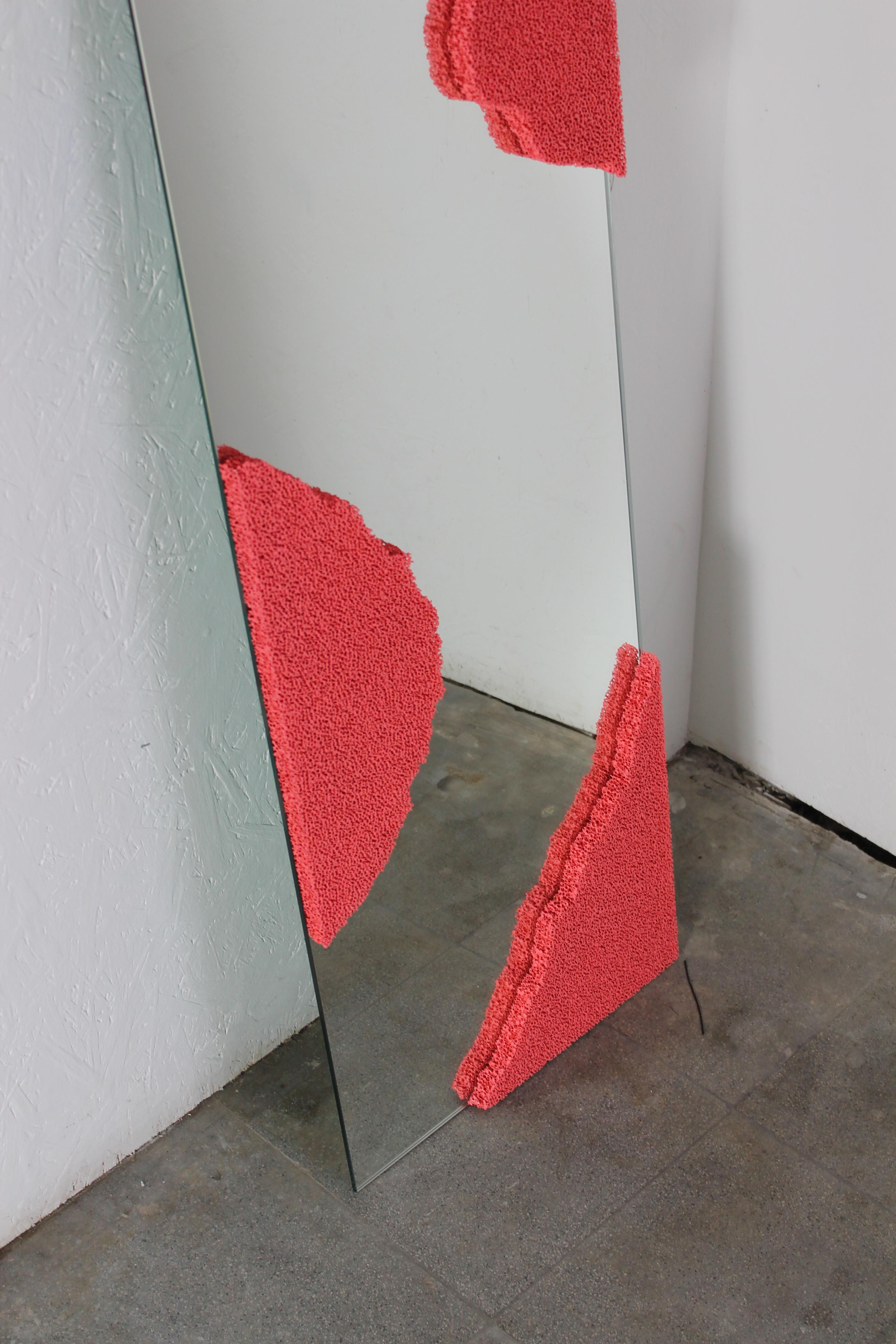 LR - Long Rectangle, Ceramic Foam Full Length Mirror by Jordan Keaney In New Condition For Sale In London, GB