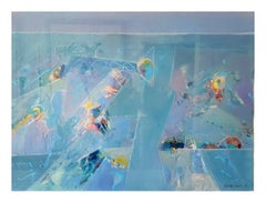 Lrg Watercolor by Colorado Artist Keith Finch, 1919-1993