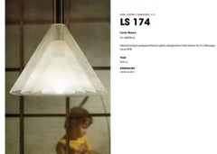 "LS 174" pendant lamp, Carlo Nason for Mazzega