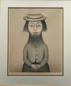 LS Lowry "Woman with Beard” Signed & Stamped Limited Edition Print