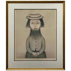 LS Lowry "Woman with Beard” Signed & Stamped Limited Edition Print