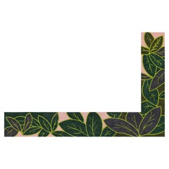 L‑shaped Border Runner Rug. Hand‑knotted in Nepal, made to measure. Large‑scale