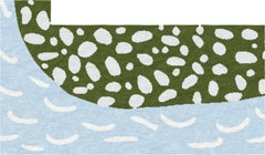 L‑shaped perimeter runner border rug with Riverbend motif; hand‑knotted in Nepal