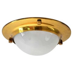 "LSP6" Tommy Luigi Caccia Dominioni by Azucena 1960s Brass Flush Mount Lamp