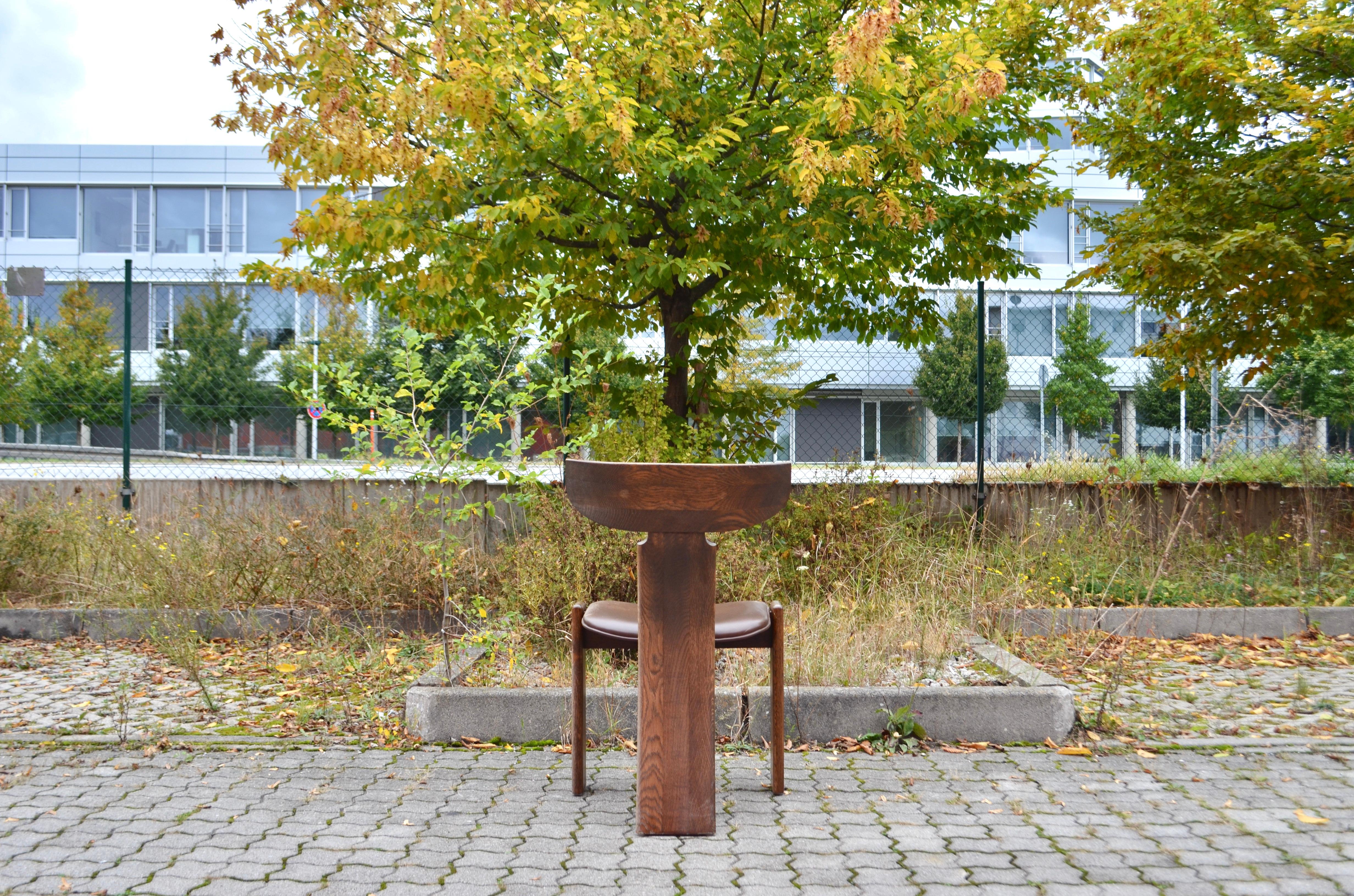 LSS Purist Brutalist Monk Dining Chair Set of 4 in the Manner of Tobia Scarpa For Sale 10