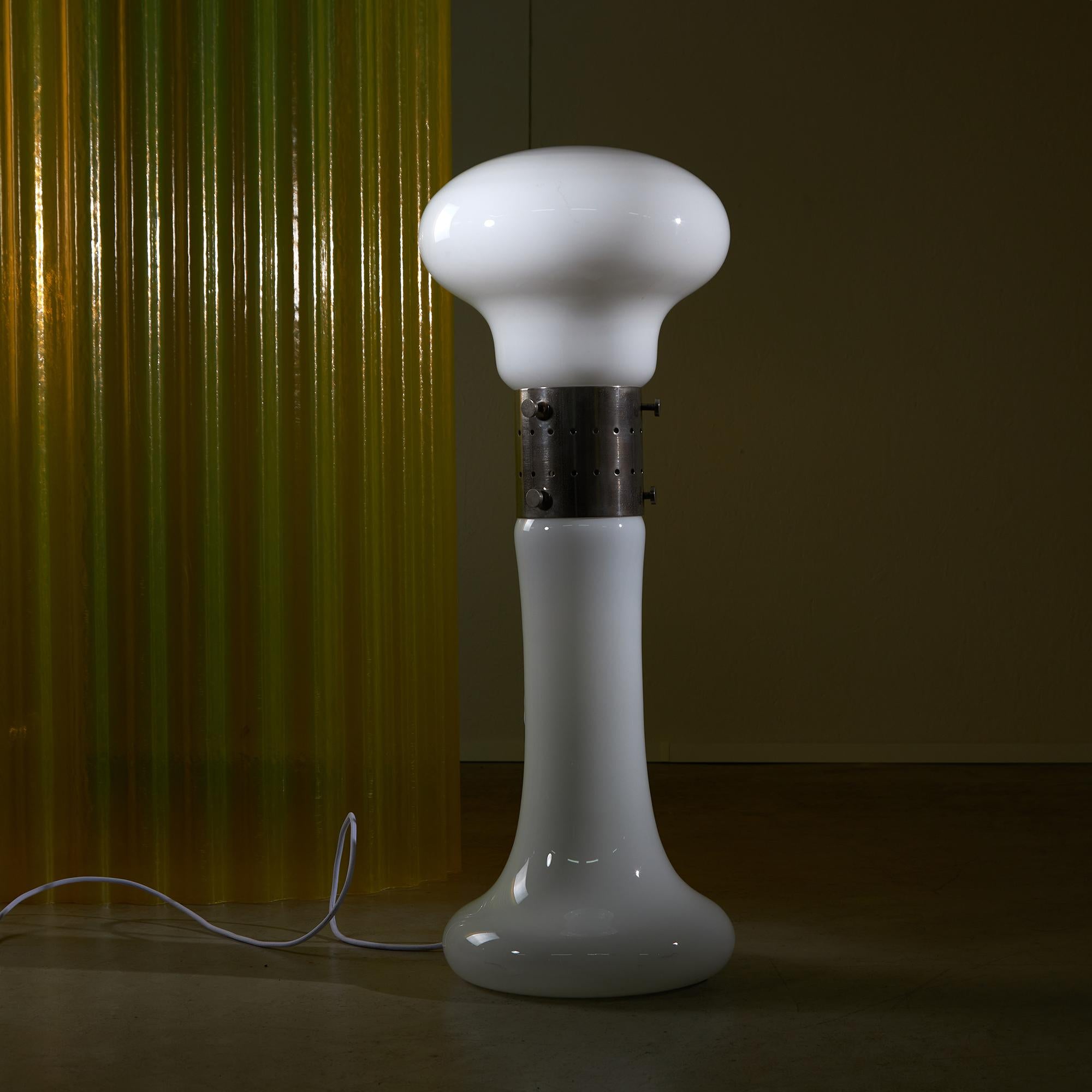 LT 220 Floor Lamp with Chrome Detail for Mazzega by Carlo Nason For Sale 2