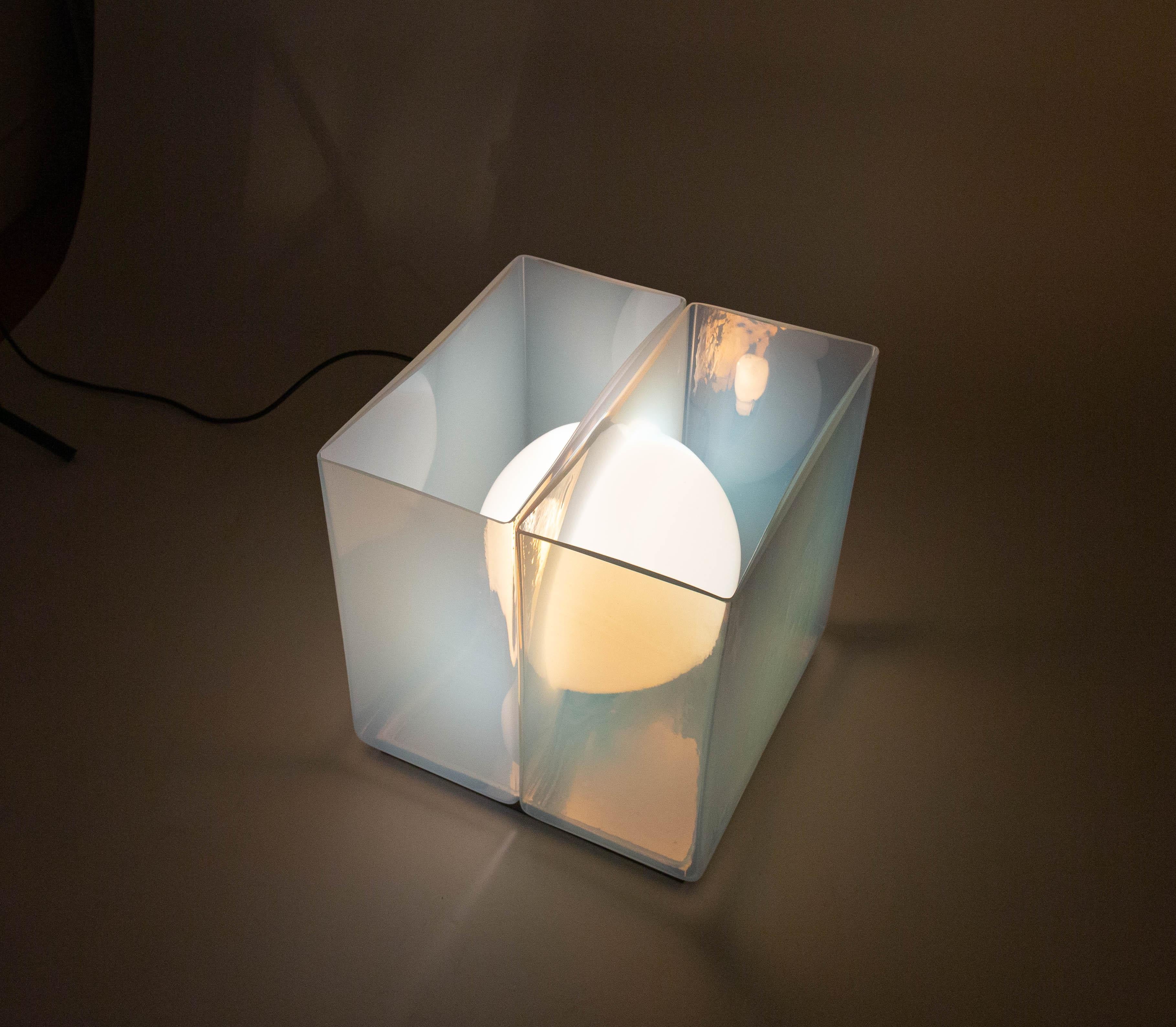 Milieu du XXe siècle Lampe de table LT 323 de Carlo Nason pour A.V. Mazzega, 1960 en vente