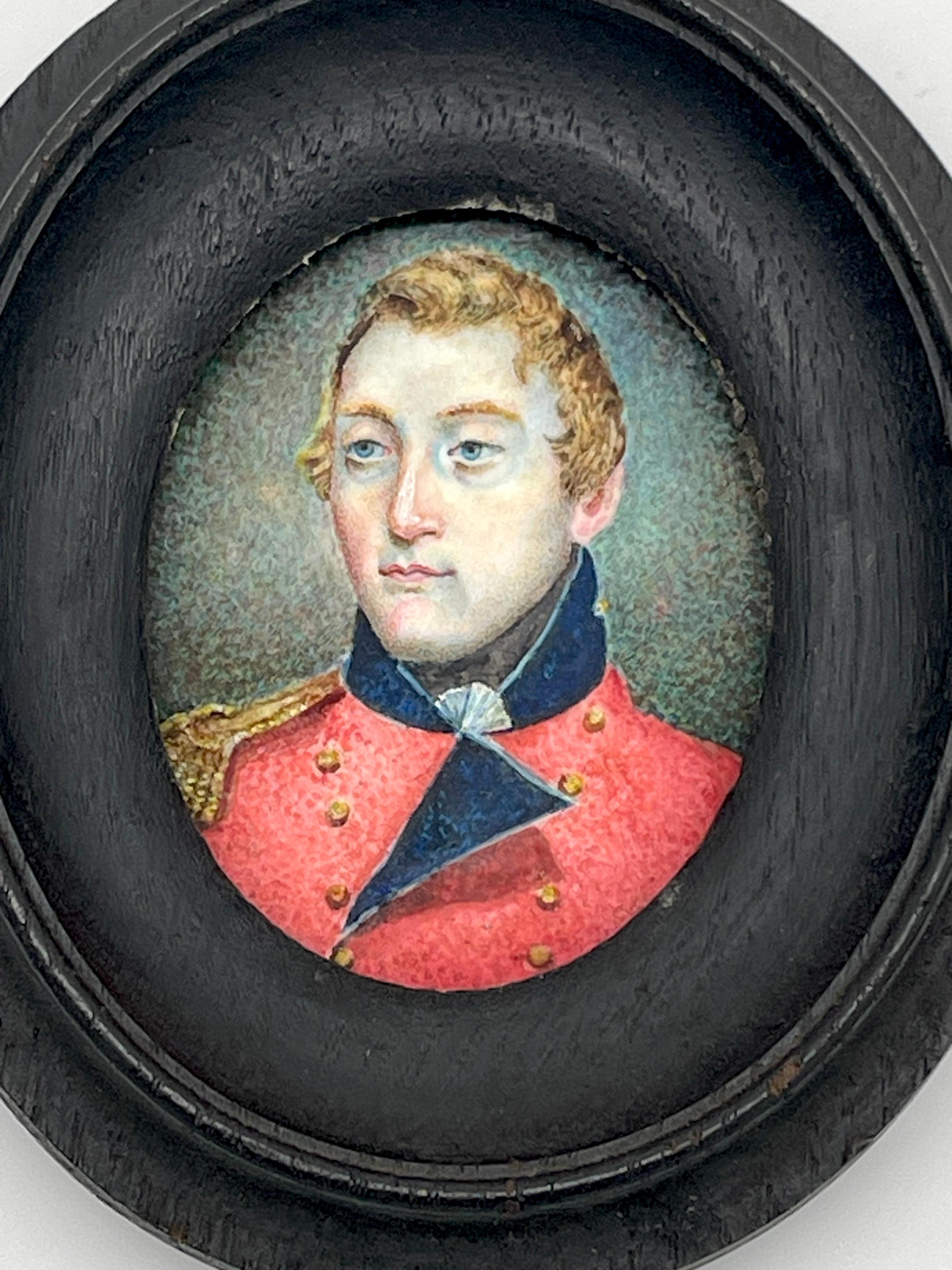 American Lt. Col. Robert Stewart, Miniature Portrait C. 1763, French & Indian War  For Sale