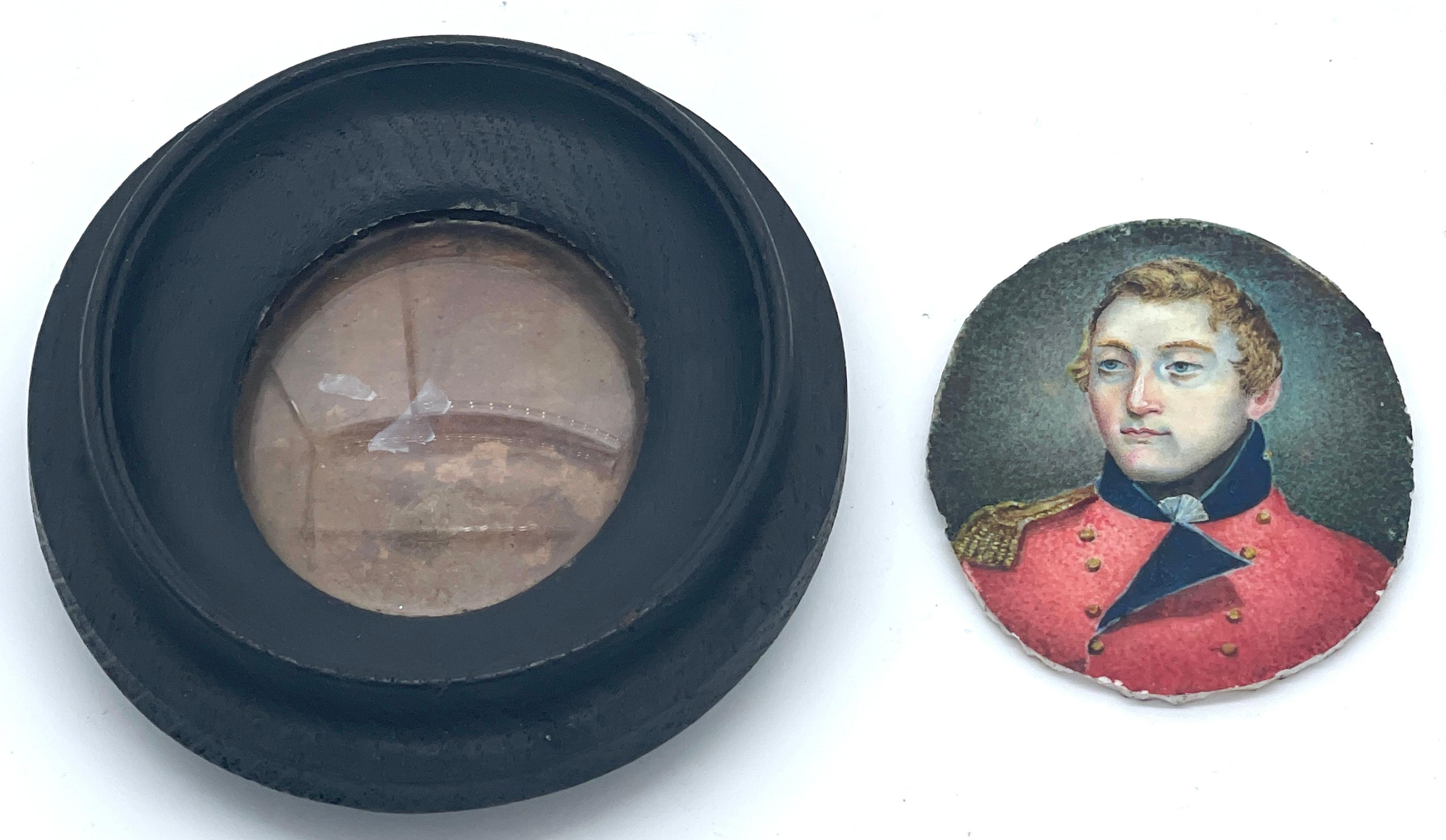 Lt. Col. Robert Stewart, Miniature Portrait C. 1763, French & Indian War  In Good Condition For Sale In West Palm Beach, FL