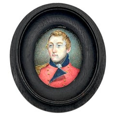 Used Lt. Col. Robert Stewart, Miniature Portrait C. 1763, French & Indian War 