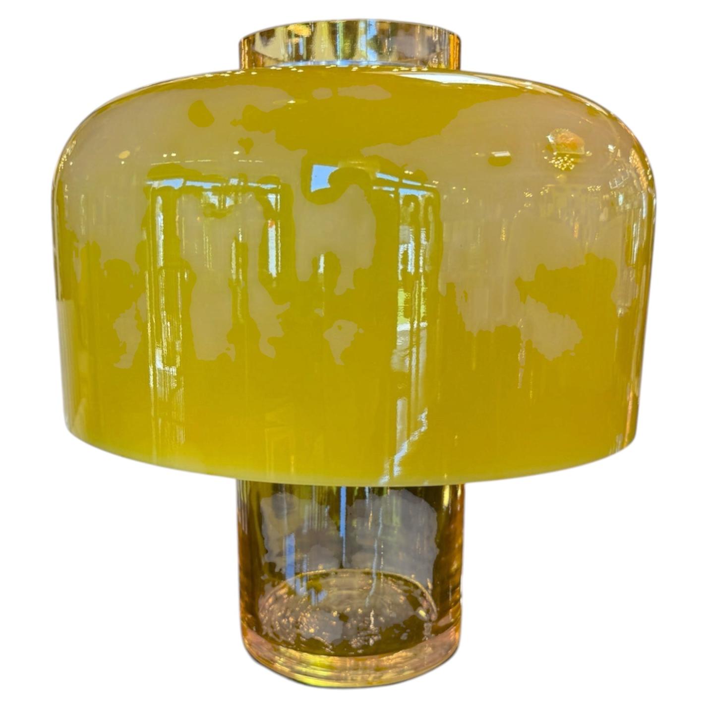 LT226 Murano Glass Table Lamp by Carlo Nason for Mazzega in Yellow For Sale
