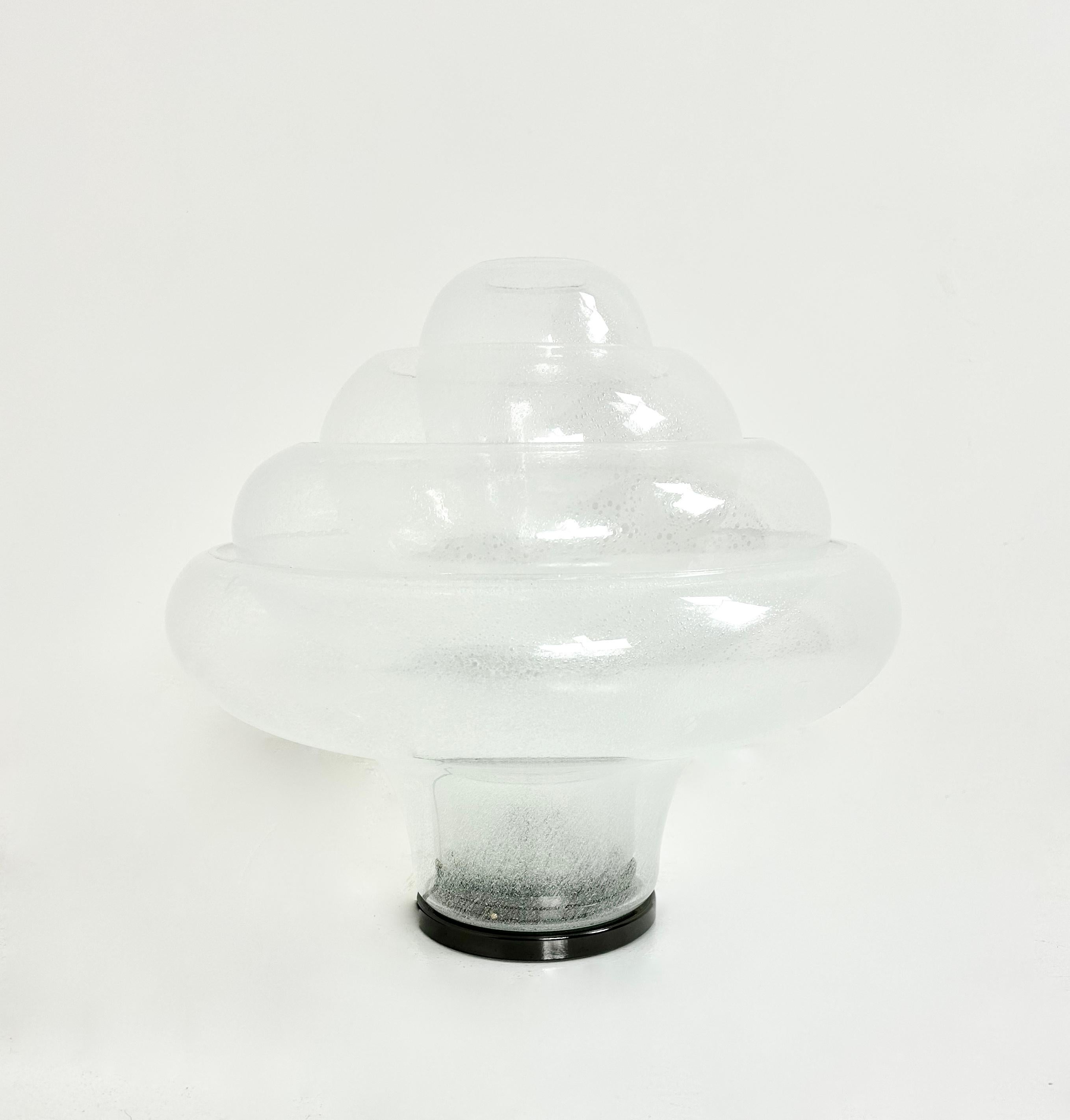 Mid-Century Modern Lampe de table Lotus LT305 de Carlo Nason pour Mazzega, années 1960 en vente