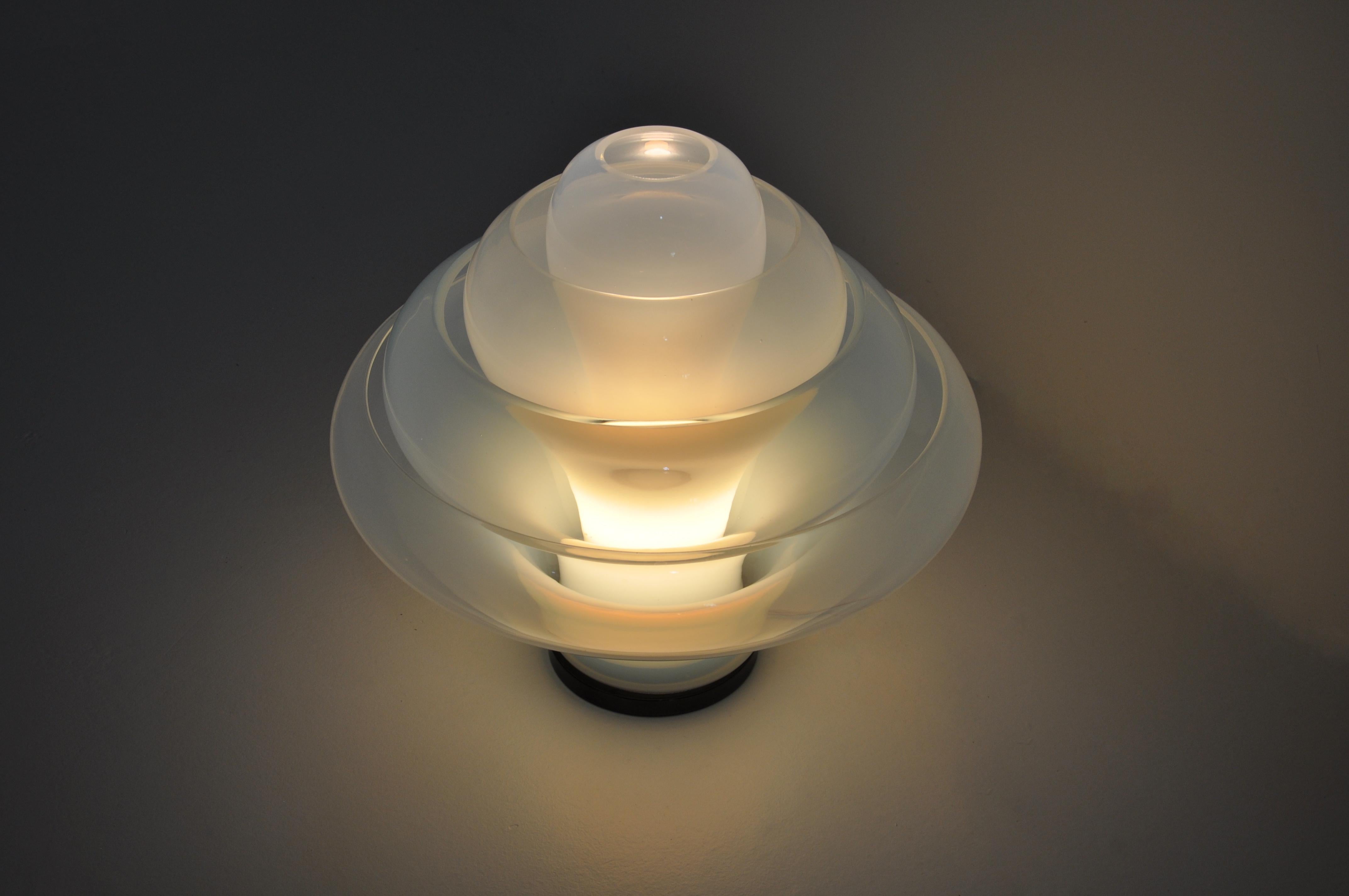 Italian LT305 Lotus table lamp by Carlo Nason for Mazzega, 1960s For Sale