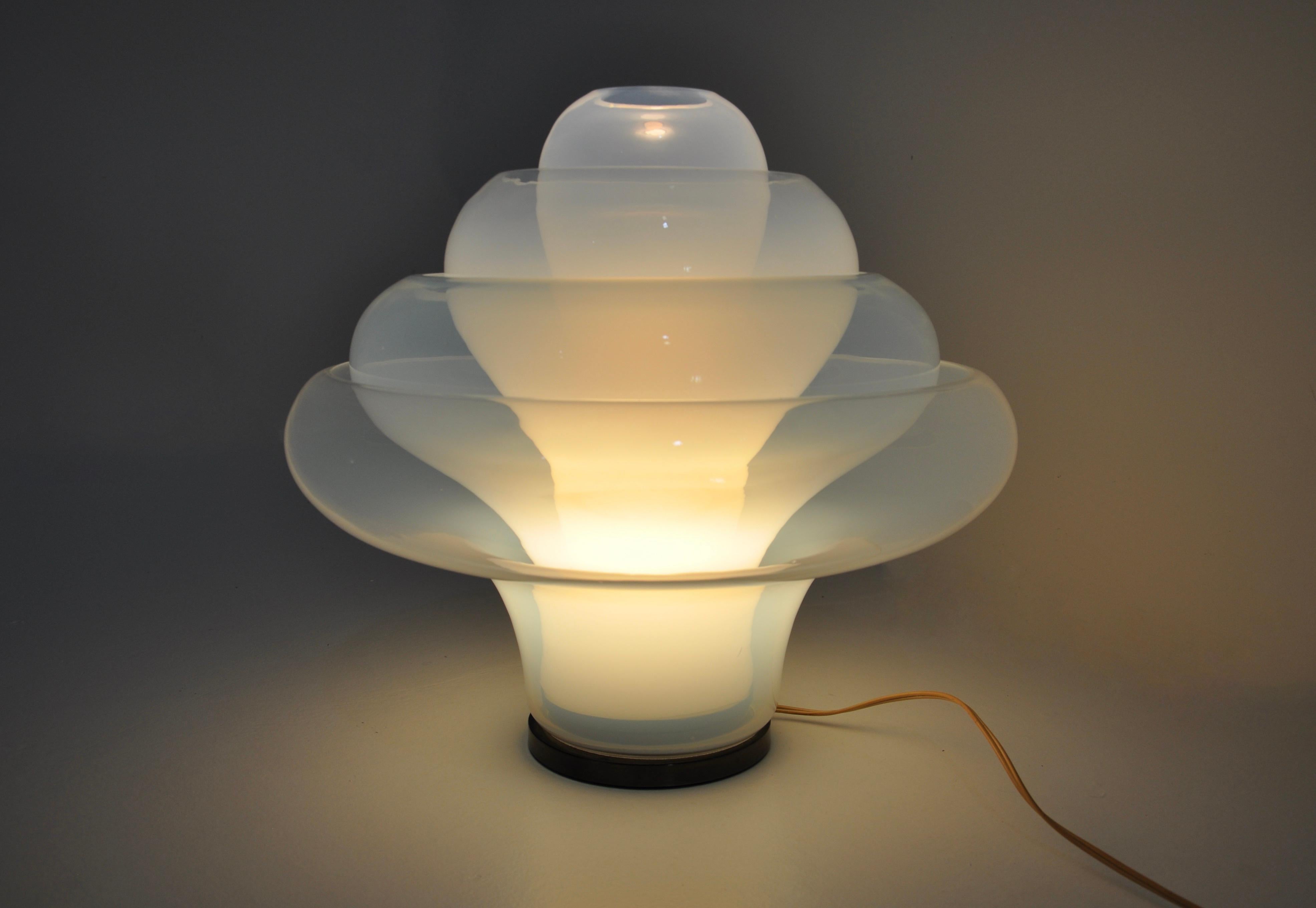 Mid-20th Century LT305 Lotus table lamp by Carlo Nason for Mazzega, 1960s For Sale