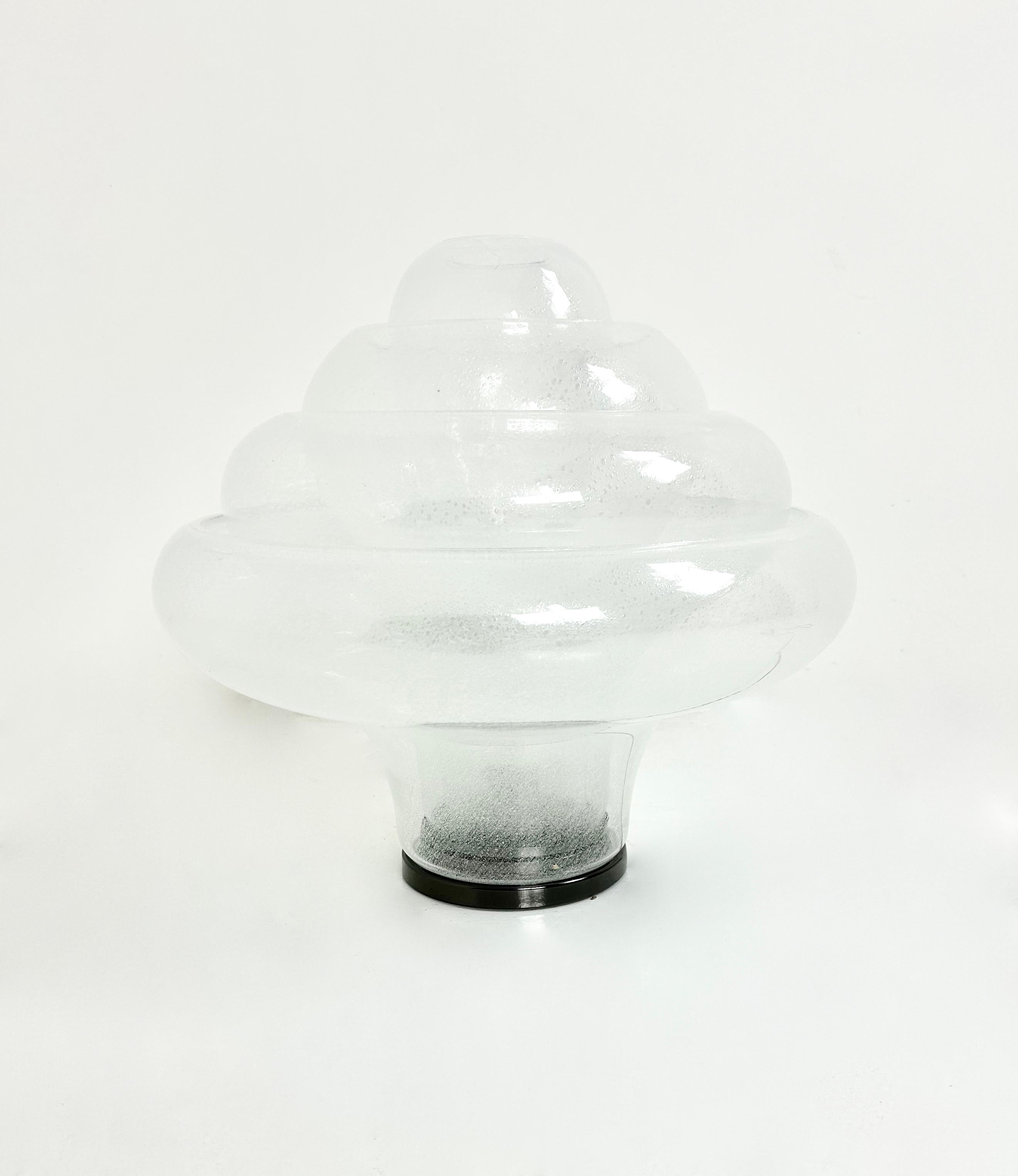 Metal LT305 Lotus table lamp by Carlo Nason for Mazzega, 1960s For Sale
