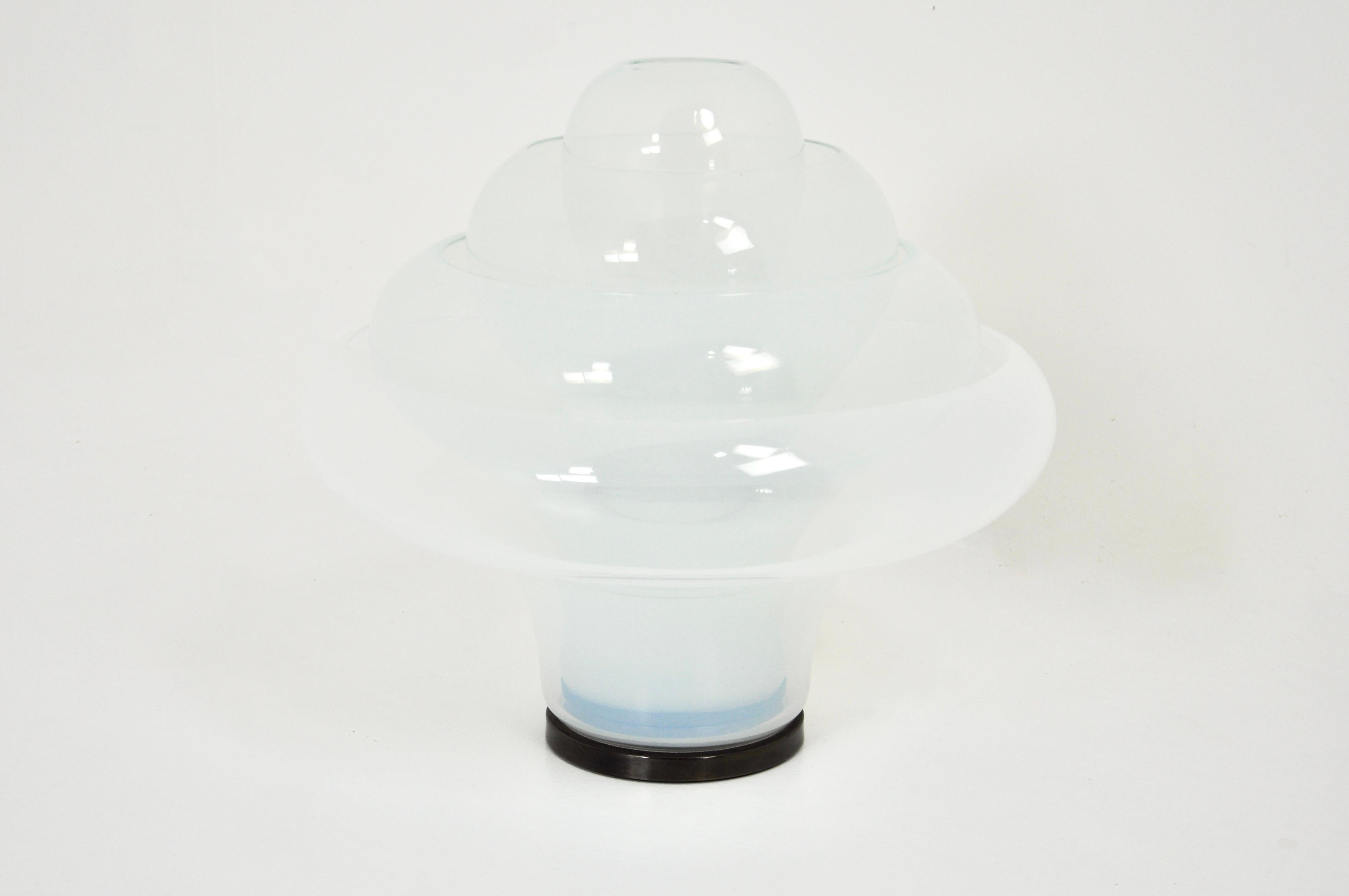 Metal LT305 Lotus table lamp by Carlo Nason for Mazzega, 1960s For Sale