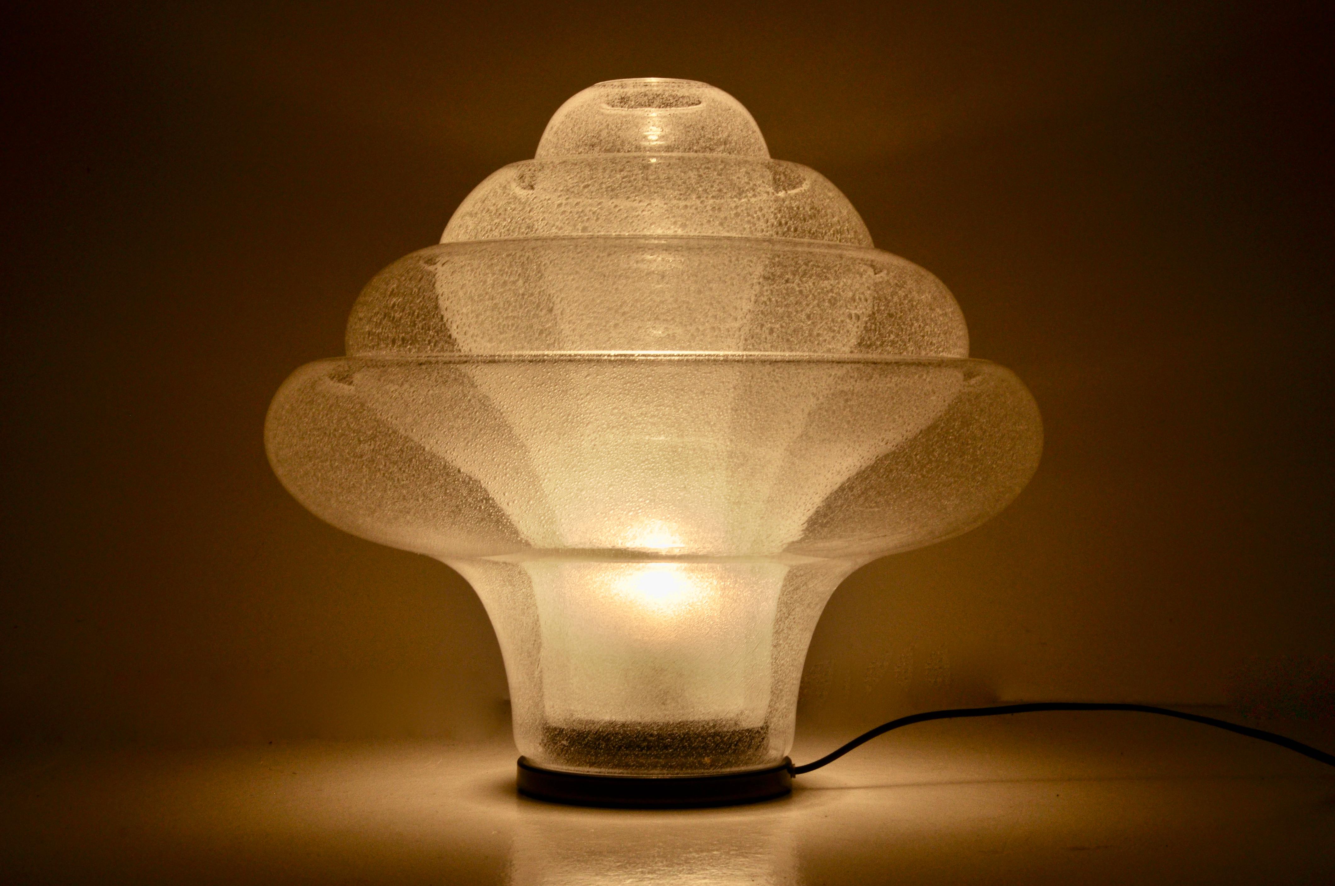 LT305 Lotus table lamp by Carlo Nason for Mazzega, 1960s For Sale 1