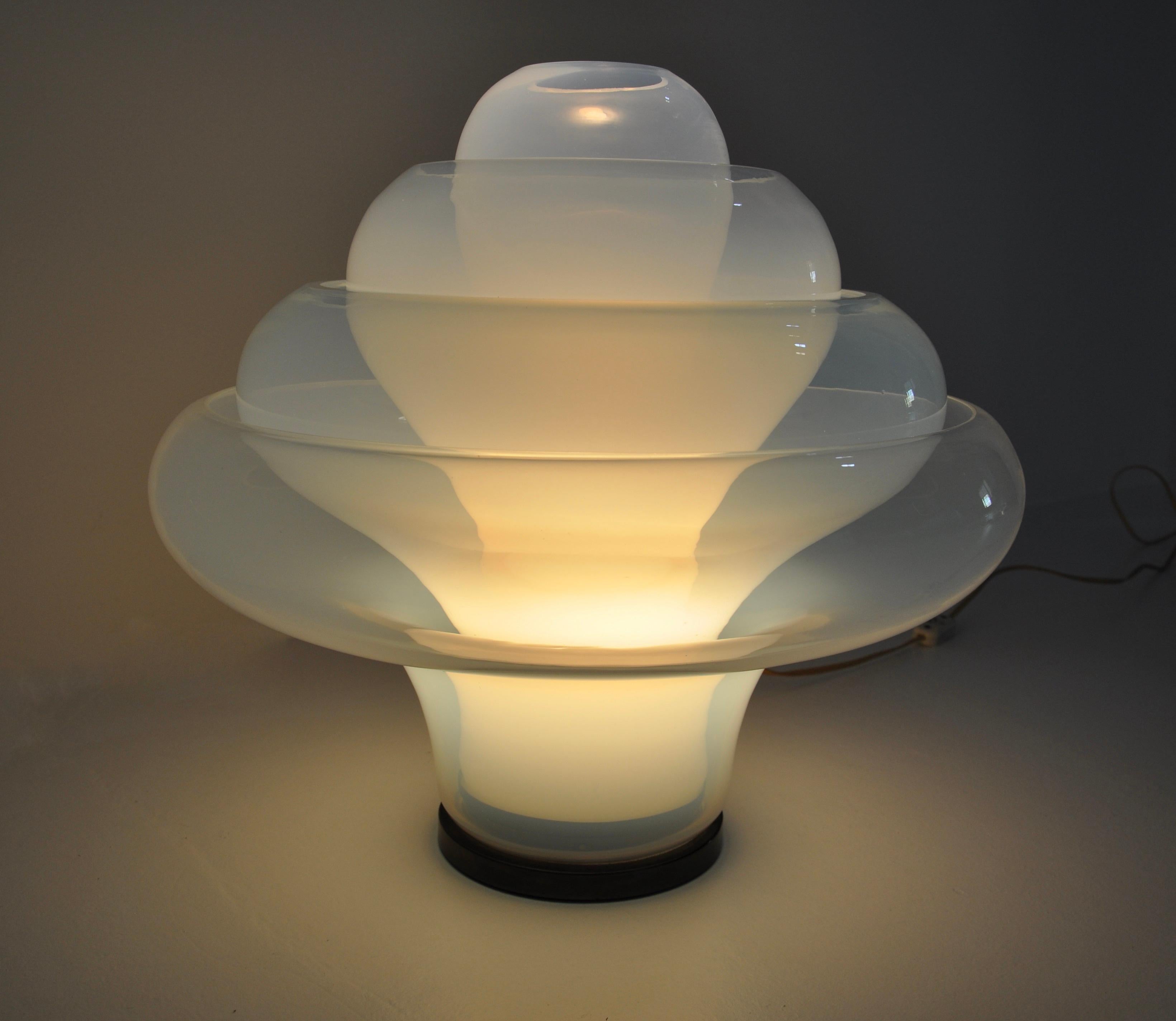 LT305 Lotus table lamp by Carlo Nason for Mazzega, 1960s For Sale 1