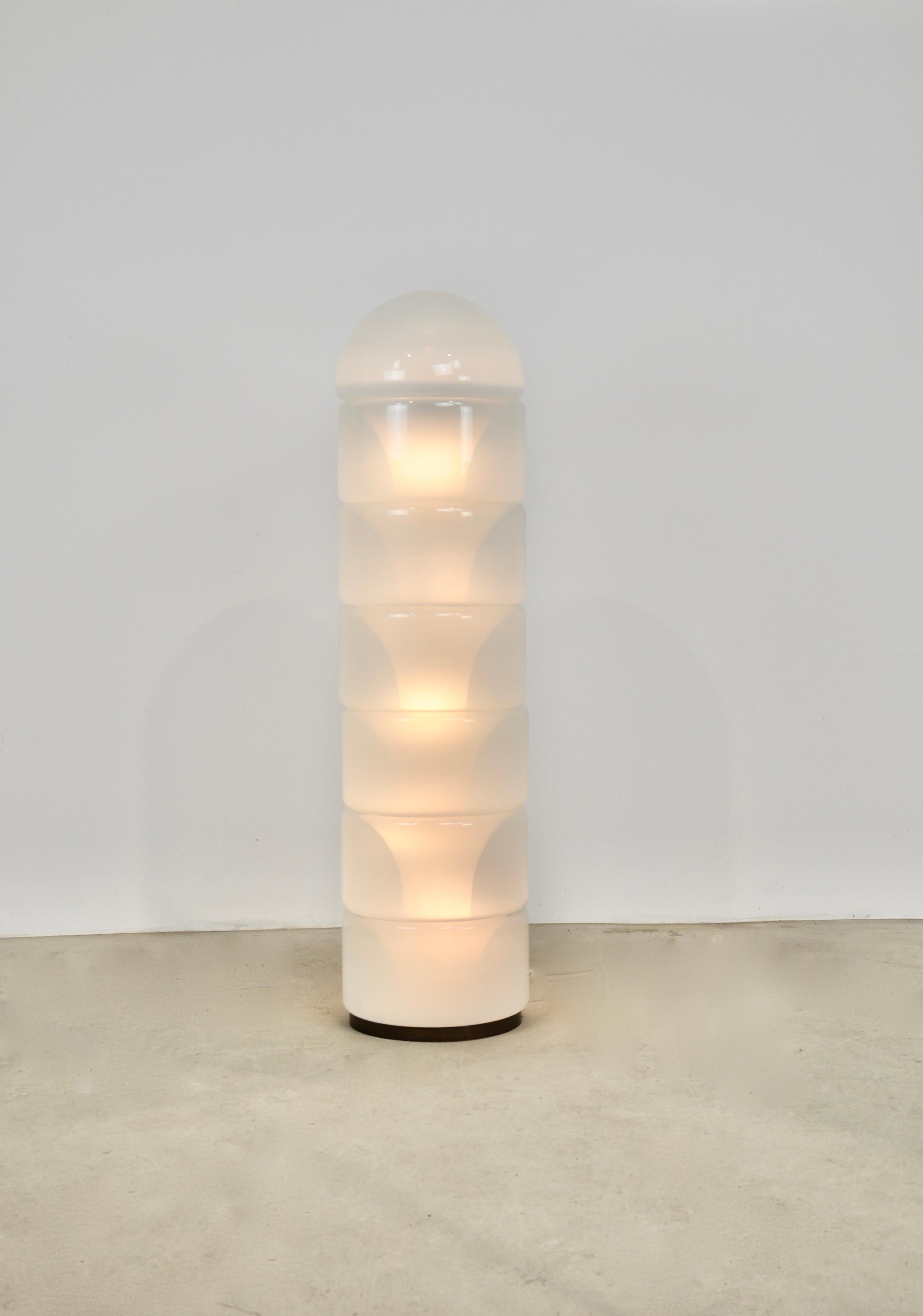 Metal LT316 Floor Lamp in Murano Glass by Carlo Nason for Mazzega, 1970s