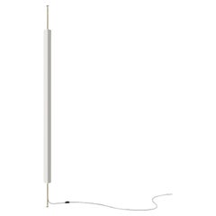 LT8 Floor to Ceiling Lamp by Astep in White and Brass