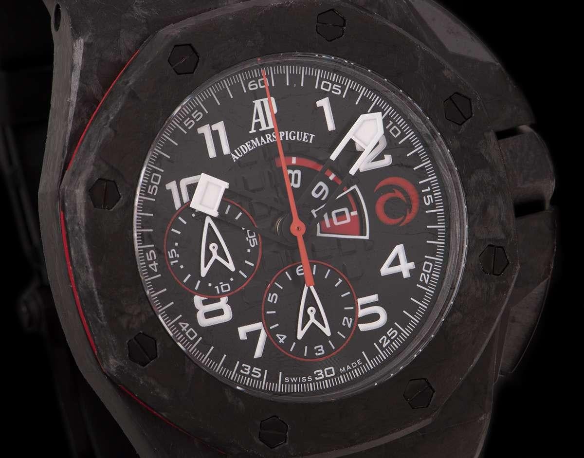 Ltd Edition Audemars Piguet Royal Oak Offshore Chrono Carbon Bezel Team Alinghi In Excellent Condition In Mayfair, London, London