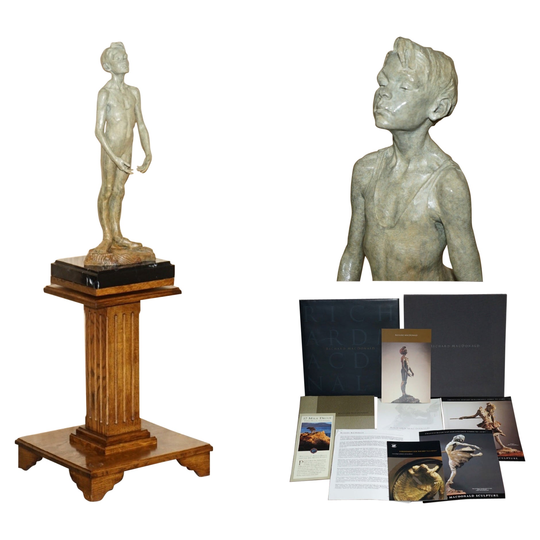 EDICIÓN LIMITADA: ESTATUA DE BRONCE DE RICHARD MACDONALD EN «FIRST POSITION», CON PEZCA + DOCUMENTACIÓN en venta