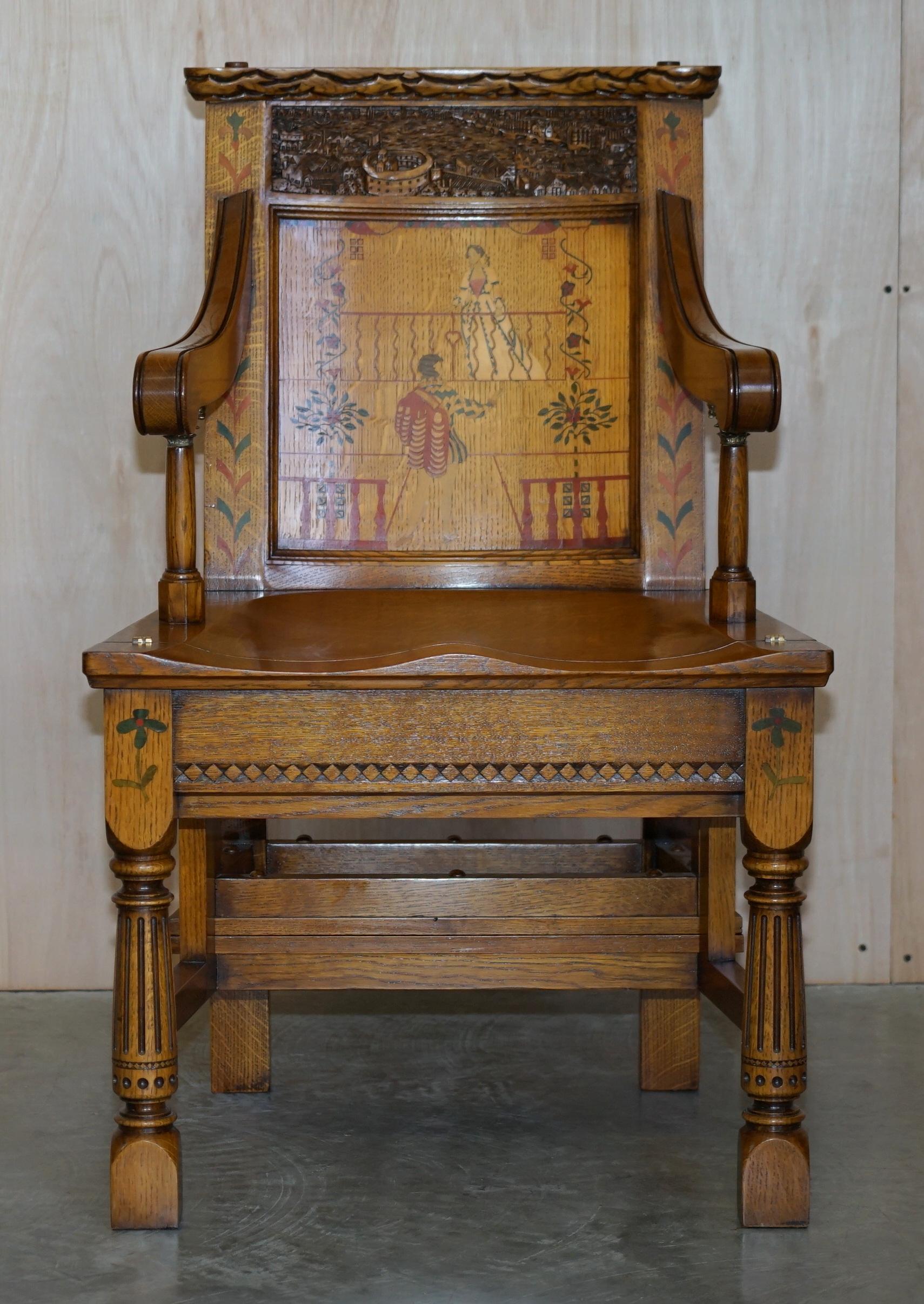 Victorian Ltd Edition Stewart Linford William Shakespeare Metamorphic Library Steps Chair For Sale