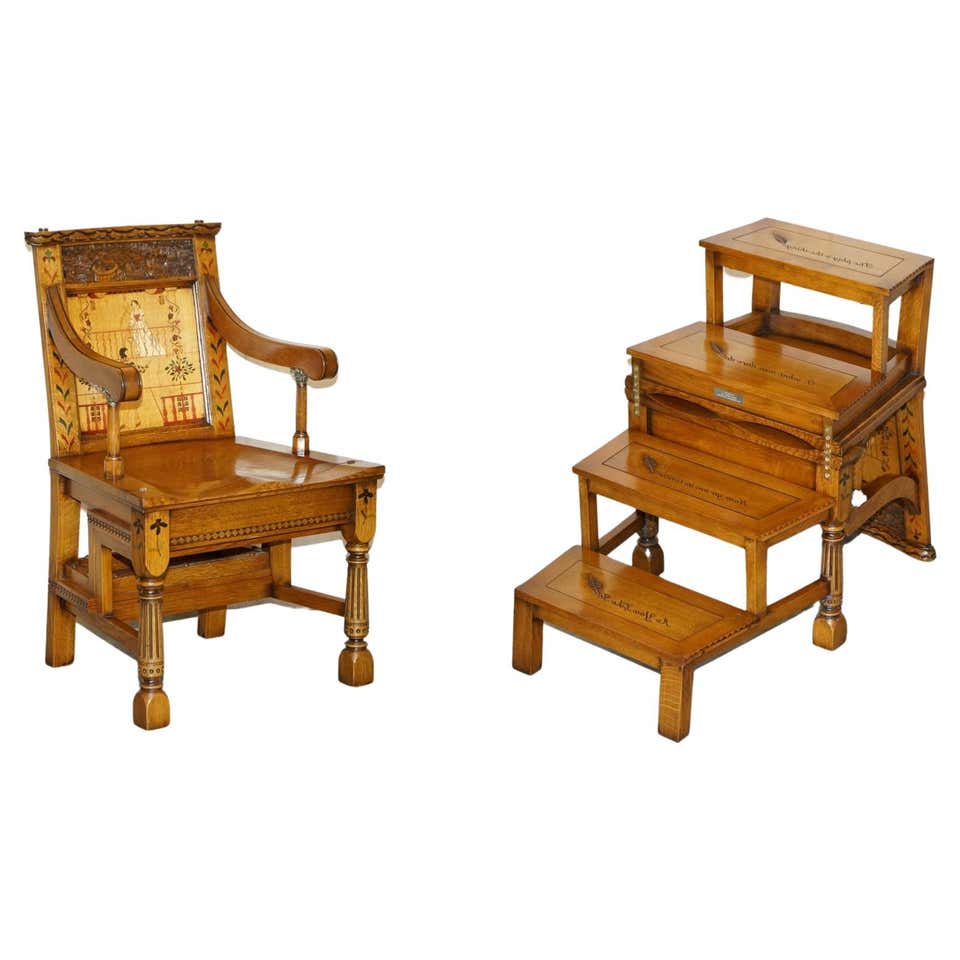 English Mahogany Metamorphic Library Chair For Sale at 1stDibs ...