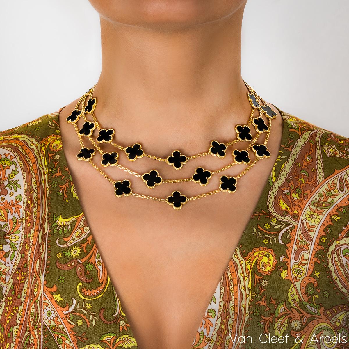 van cleef multiple motif necklace