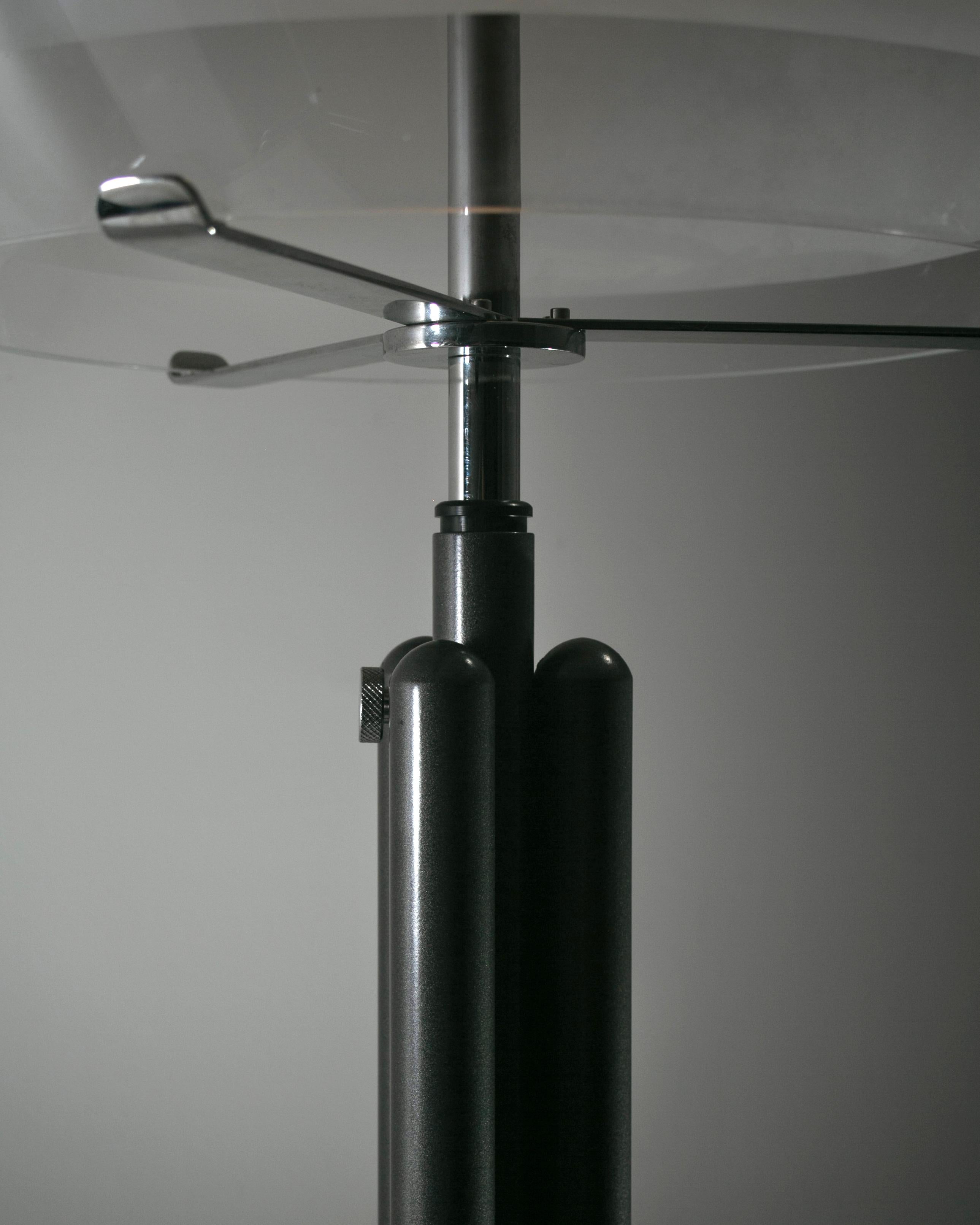 Blackened LTE13 Floor Lamp by Luigi Caccia Dominioni for Azucena For Sale