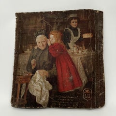 LU affiche publicitaire sur carton de Jean Sanna, 1900 *Quelle Chance !*