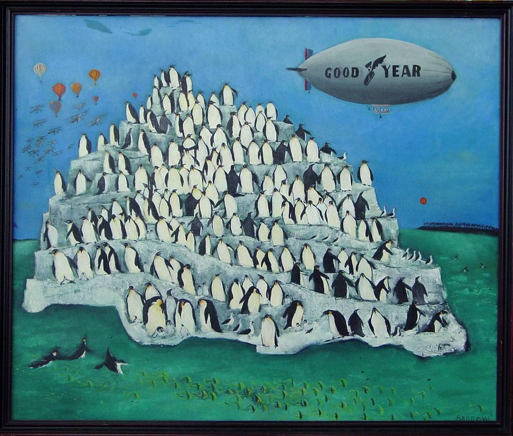 « Pingouins » - Painting de Lu Ann Barrow