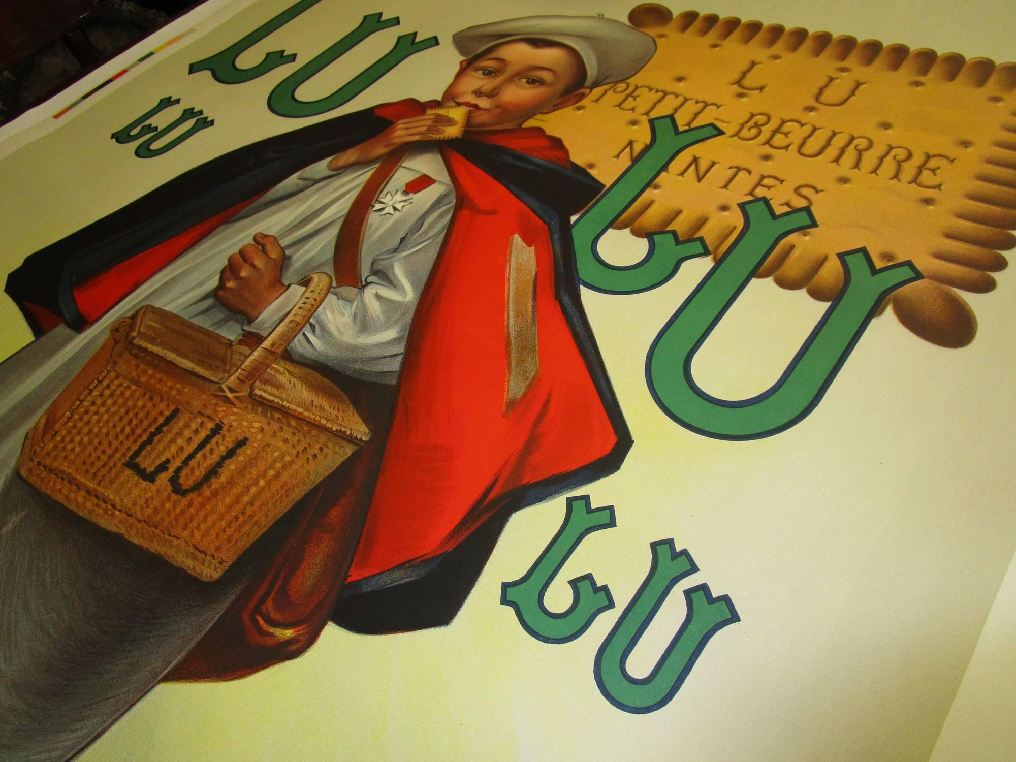 Art Nouveau Lu Biscuit Framed Poster after Firmin Bouisset