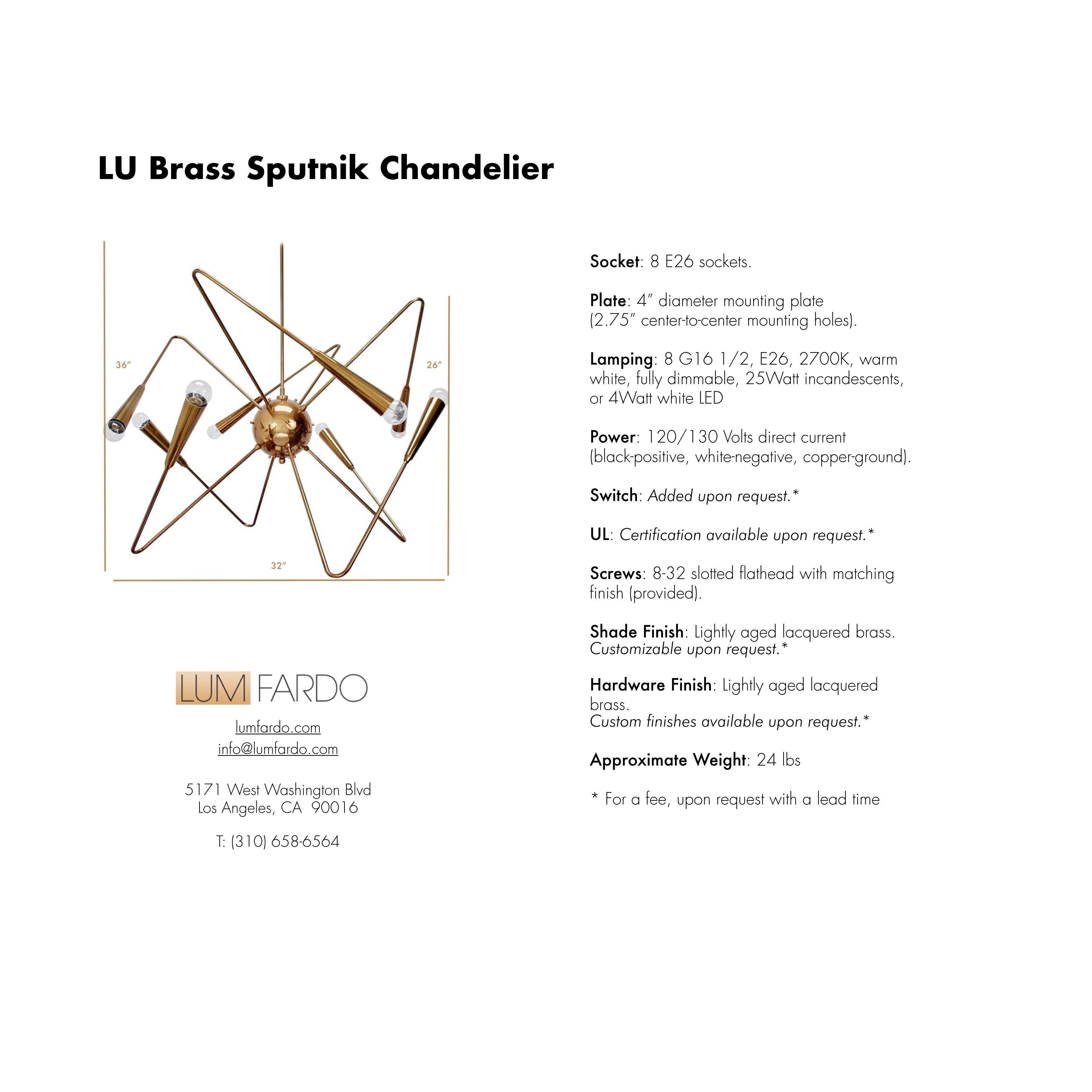 Lámpara Sputnik LU de latón by Lumfardo Luminaires Latón en venta