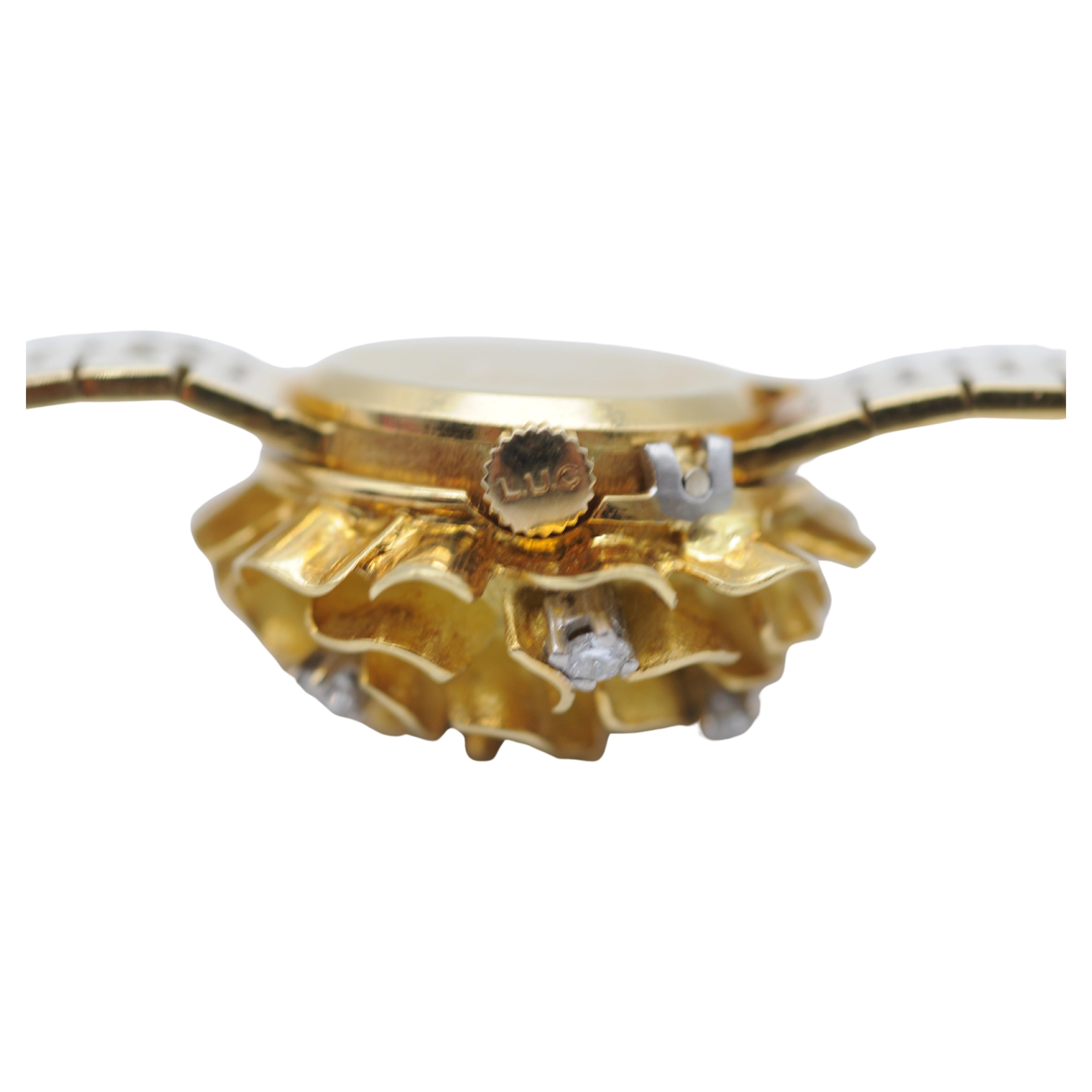 L.U. Chopard Genève Lady Cocktail Watch with Diamonds in 18k Yellow Gold 5