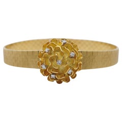 Vintage L.U. Chopard Genève Lady Cocktail Watch with Diamonds in 18k Yellow Gold