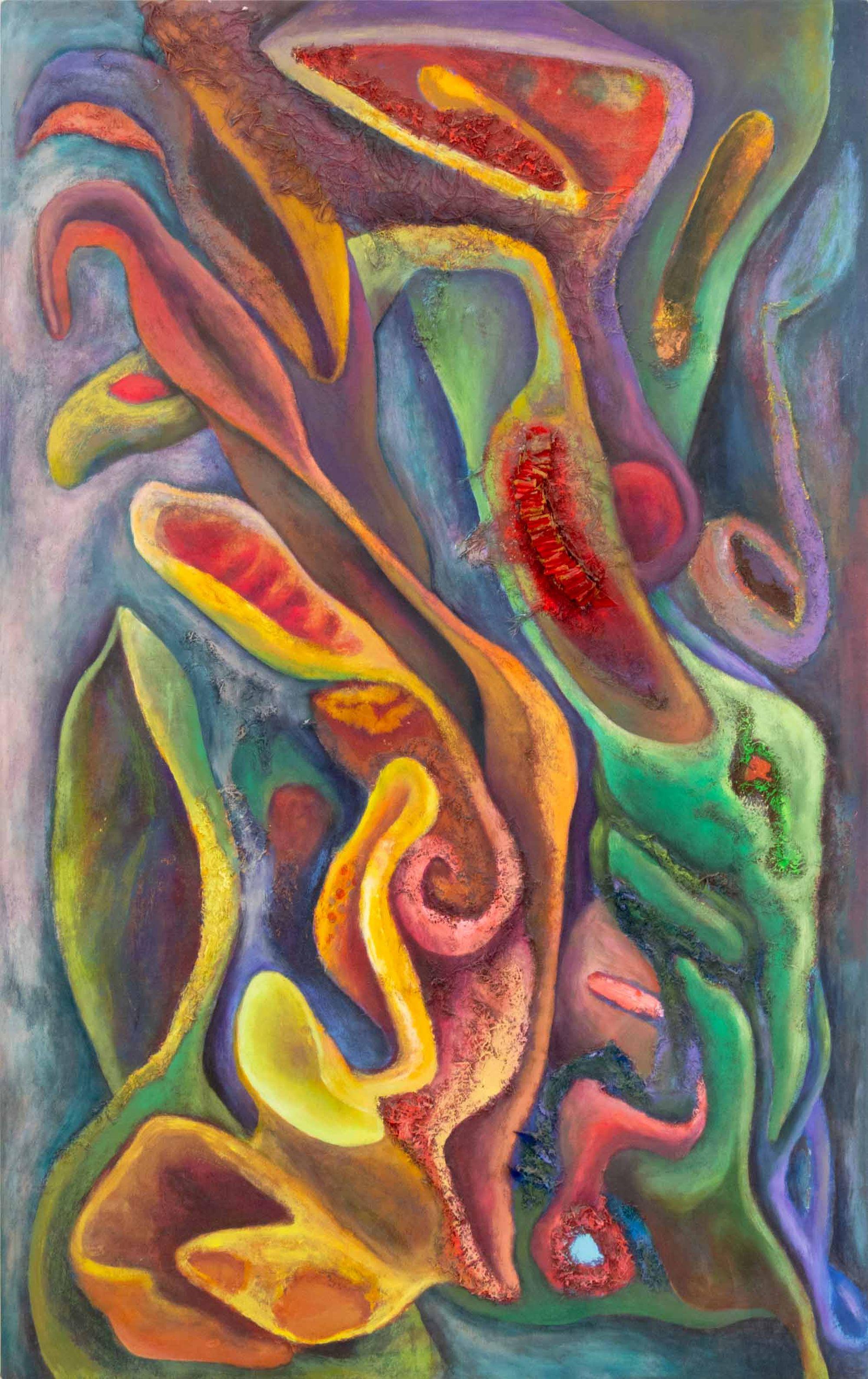 "Mirage", Abstract Expressionist Painting Mixed Media on Canvas - Mixed Media Art by Lu D Huang