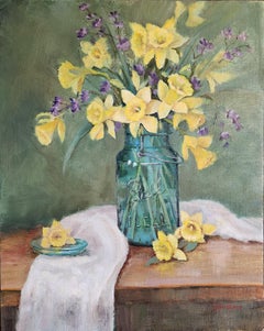 Ball Ideal, unframed oil on board, 20X16" still life painting