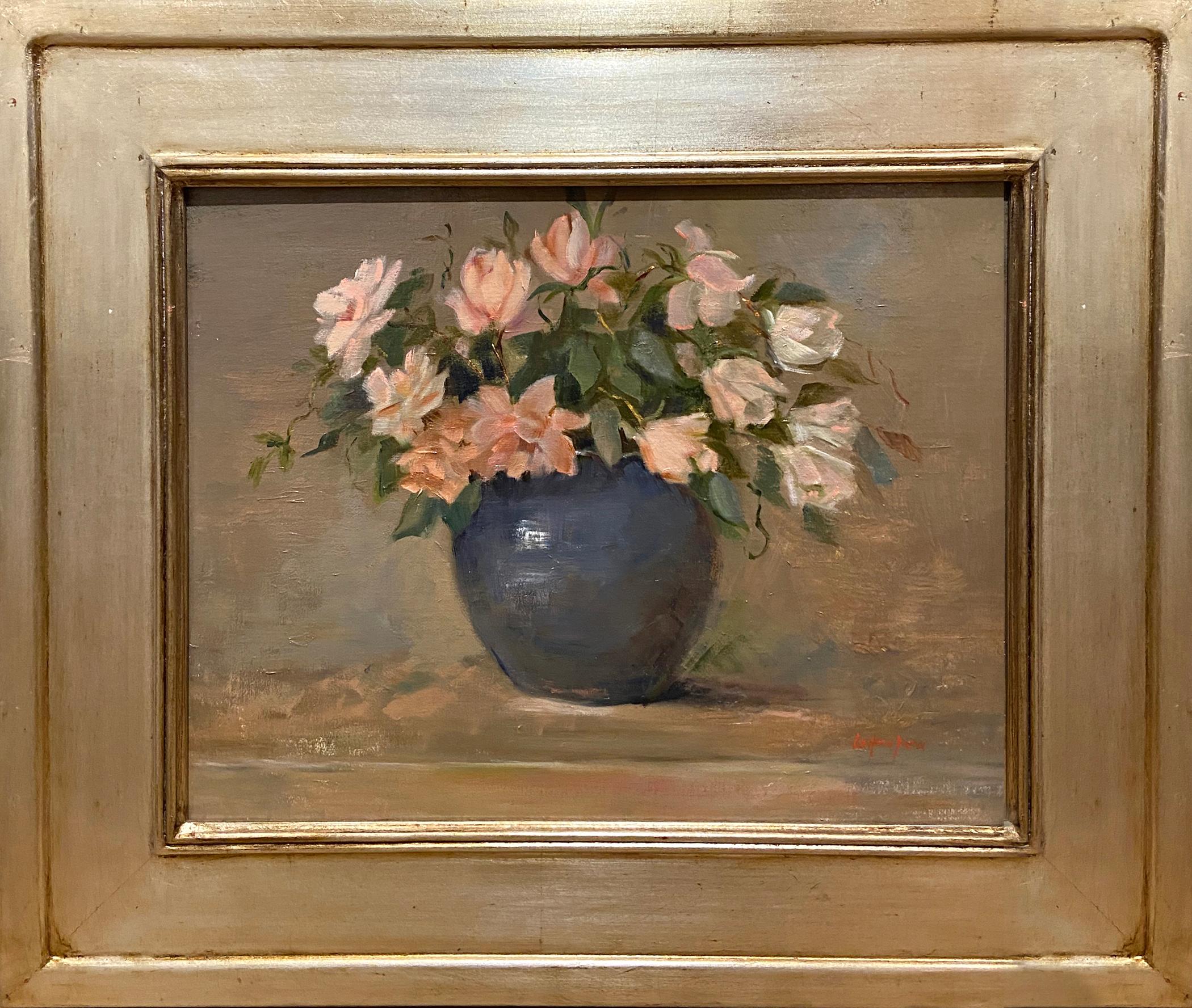 Rima - Classical Still Life Study Of Flowers in Vase Elaborate Grand Gilt  Frame For Sale at 1stDibs