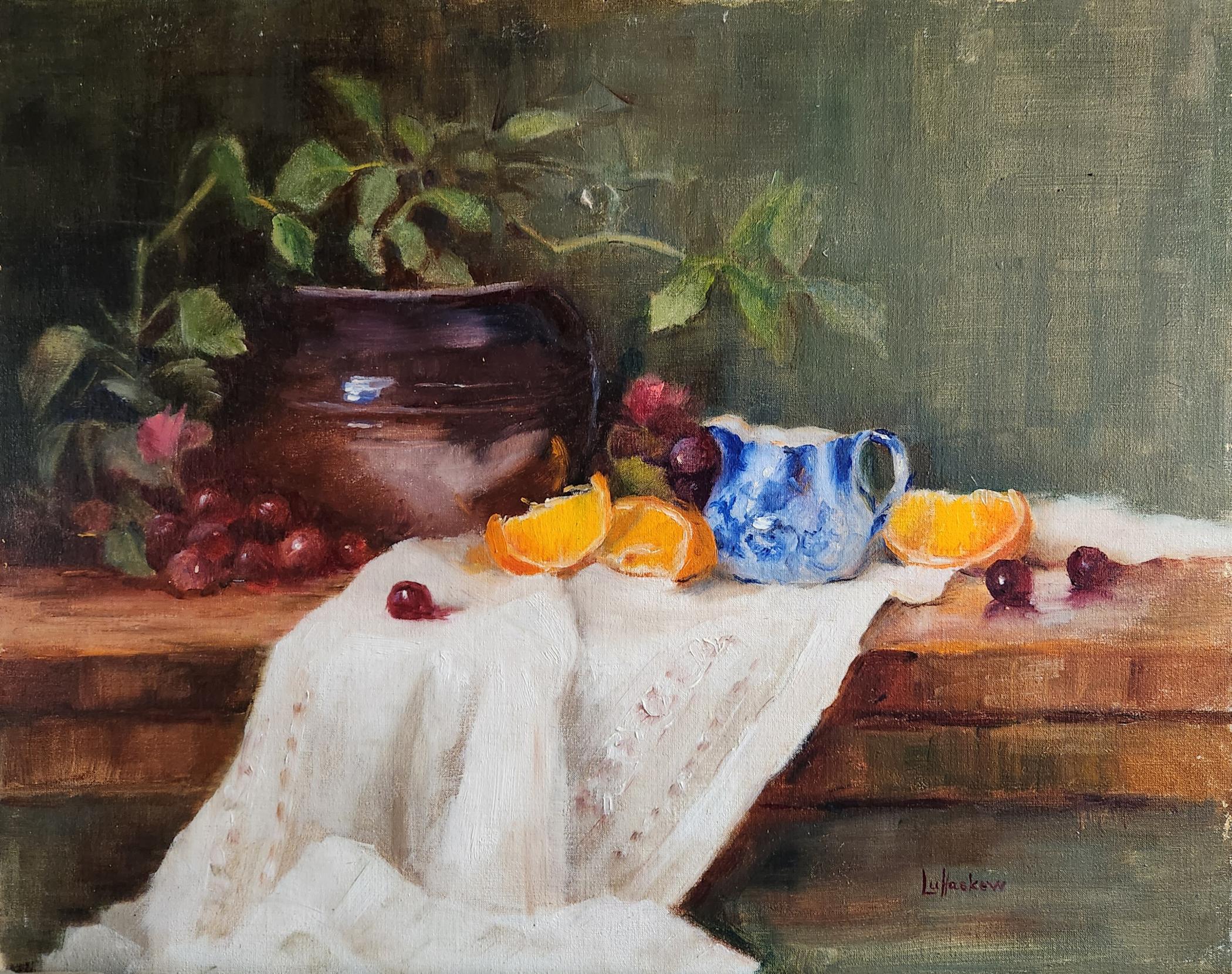 Pittura paesaggistica Bashfulness, olio su tela, 16x20 pollici, senza cornice