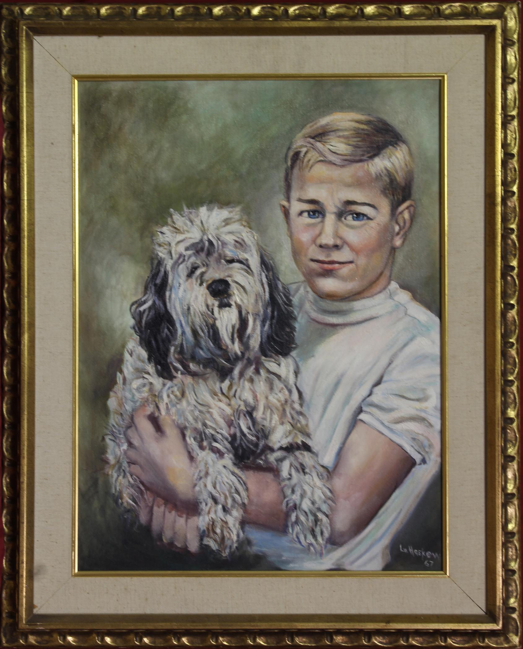 Rags n Denny, 24x18", oil, framed