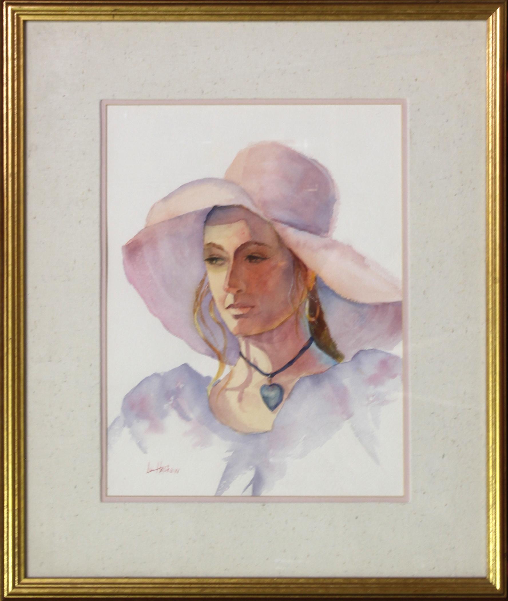Lu Haskew Portrait Painting - Sun Bonnet
