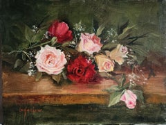 Los susurros son una rosa, óleo sobre tabla sin enmarcar, 12x16".