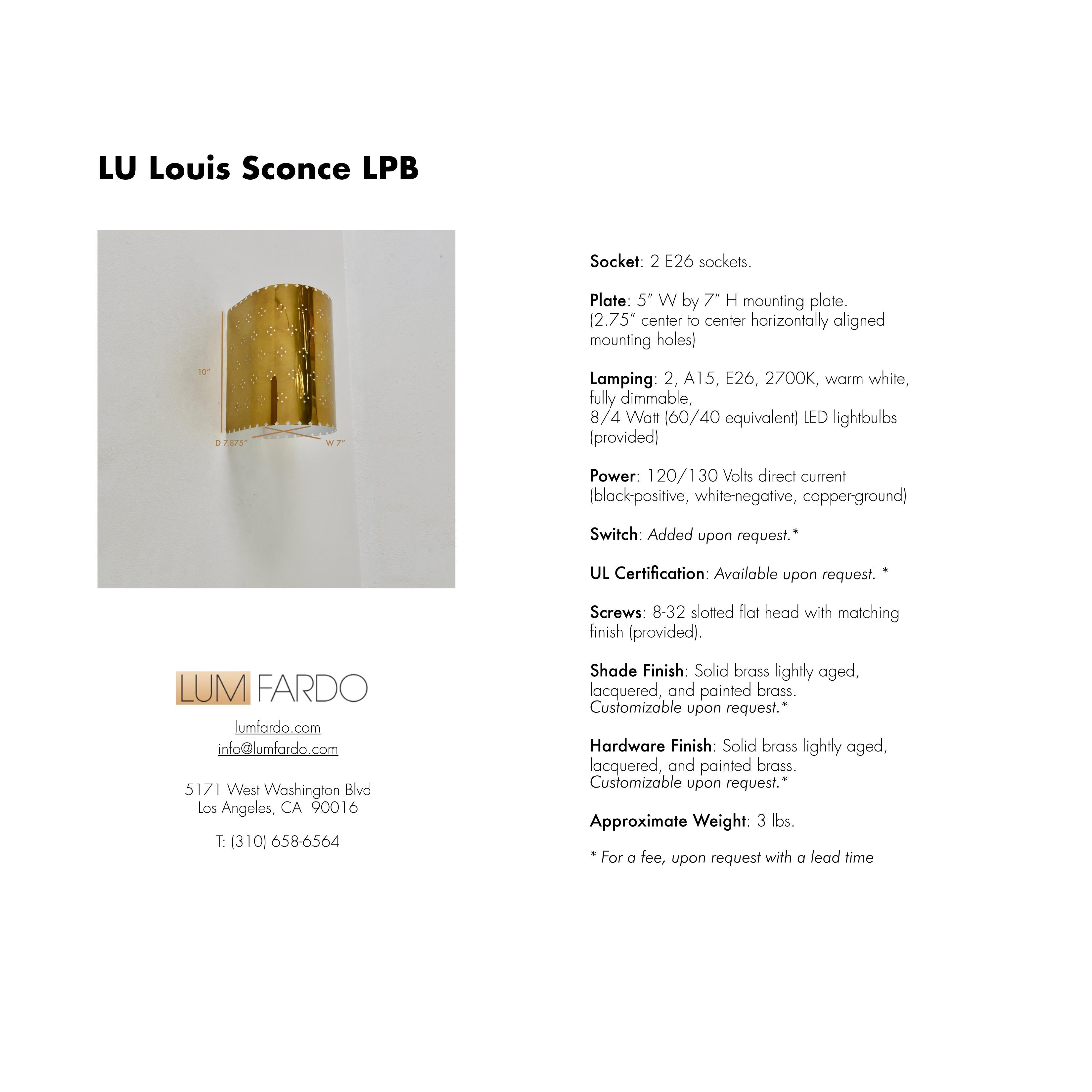 LU Louis Sconce LPB For Sale 8